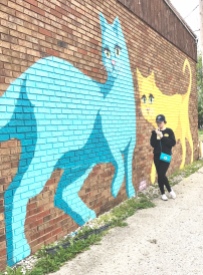 A mural outside Two Cats (How cool is that!)